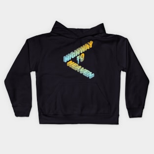 Highway to Heaven 3D Typography Kids Hoodie